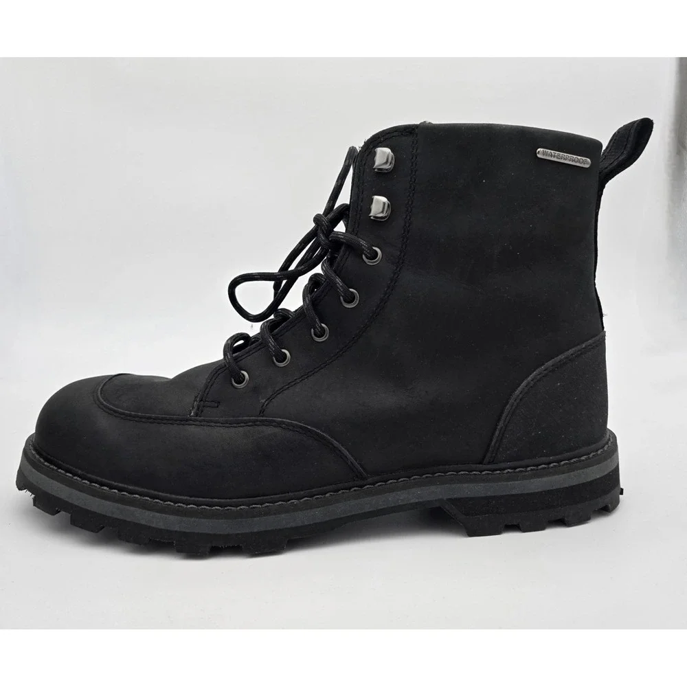 Muck Boot Men's Waterproof Foreman Leather Boots Sz 12.5 Black LMF-000